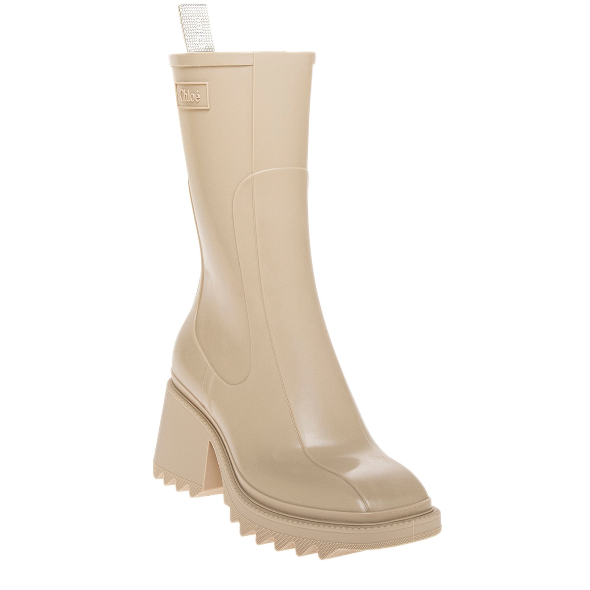 Chloe Betty Rain Boot - Beige Rubber - Overstock - 42809909