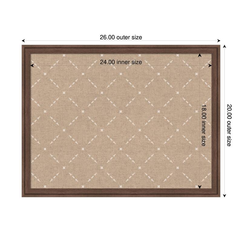 Kate and Laurel Pinboard Beige Lattice Pattern