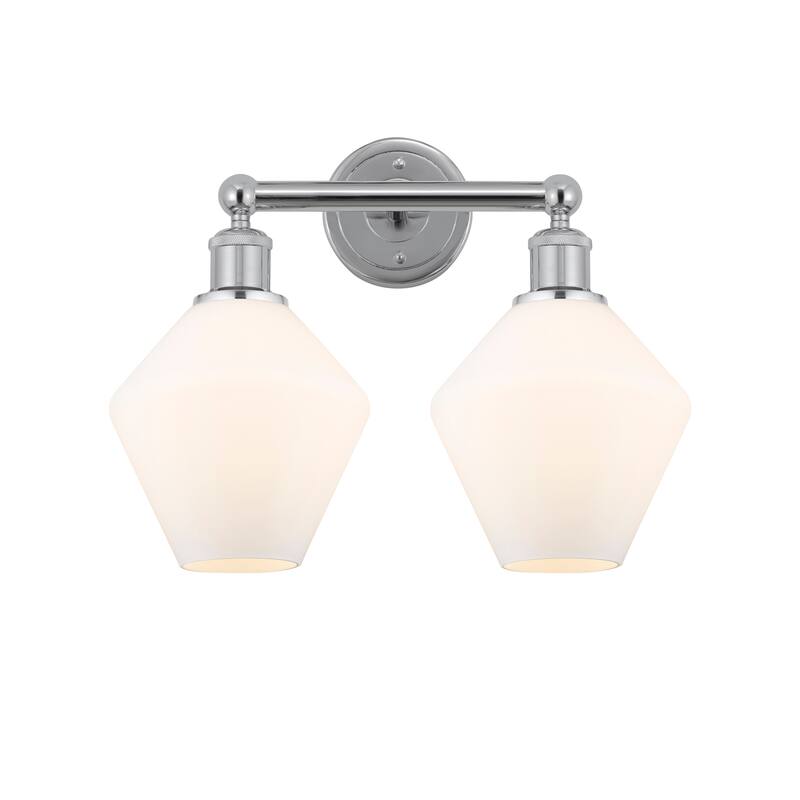 Innovations Lighting Cindyrella - 2 Light 17" Bath Vanity Light - Cased Matte White/Polished Chrome