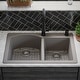 preview thumbnail 60 of 89, Karran Drop-In Quartz 33 in. 1-Hole 60/40 Double Bowl Kitchen Sink Kit
