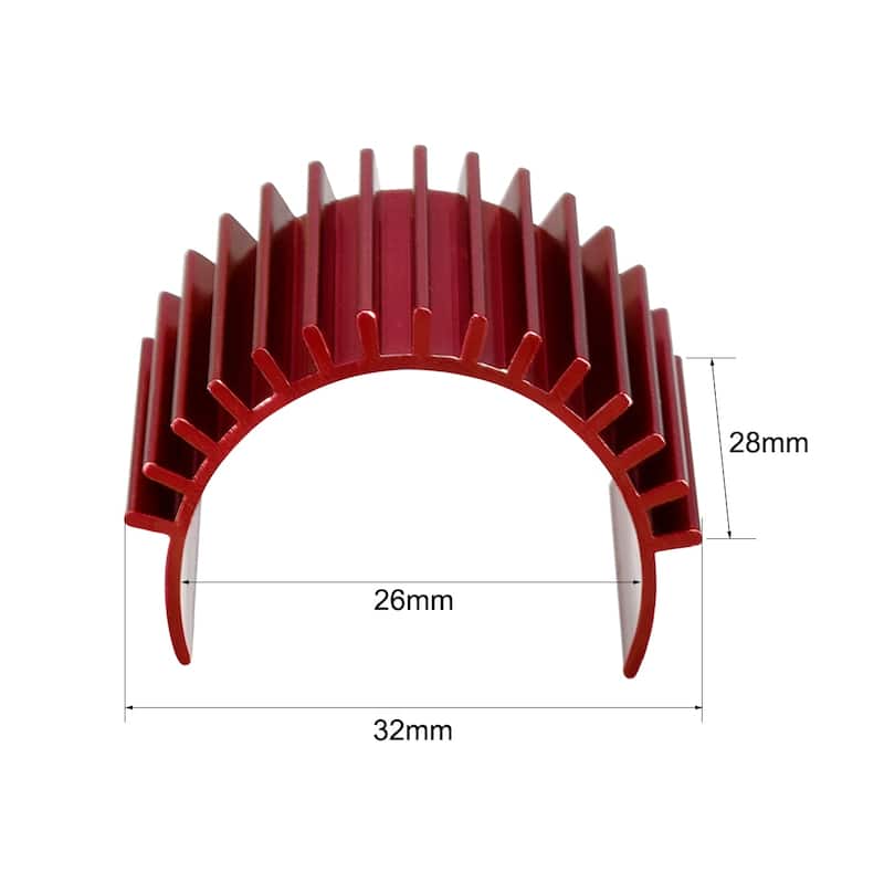 4 Pcs Aluminum Electric Engine Motor Heatsink Fins Cooling Red For RC 380 390 - Red 4PCS