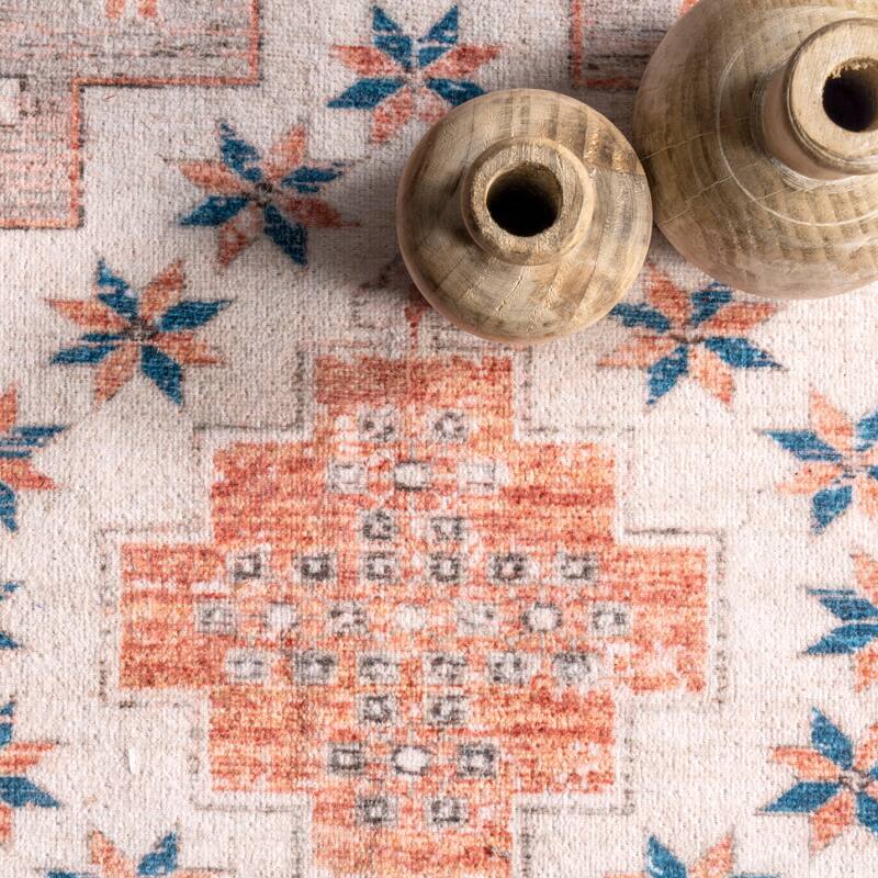 Nuloom Alicia SpinClean Machine Washable Medallion Area Rug