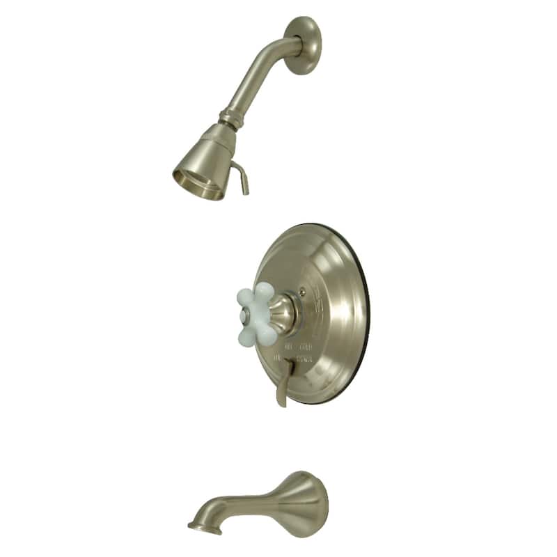 Restoration Tub and Shower Faucet - Brushed Nickel