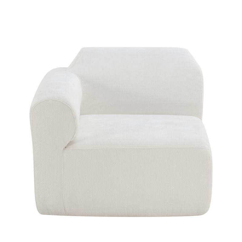 Christopher Knight Home - Modern Upholstered Curved Sectional Sofa with Deep Seat Ottoman