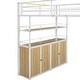 preview thumbnail 34 of 32, Elegant Full Size Metal Loft Bed with Wardrobe