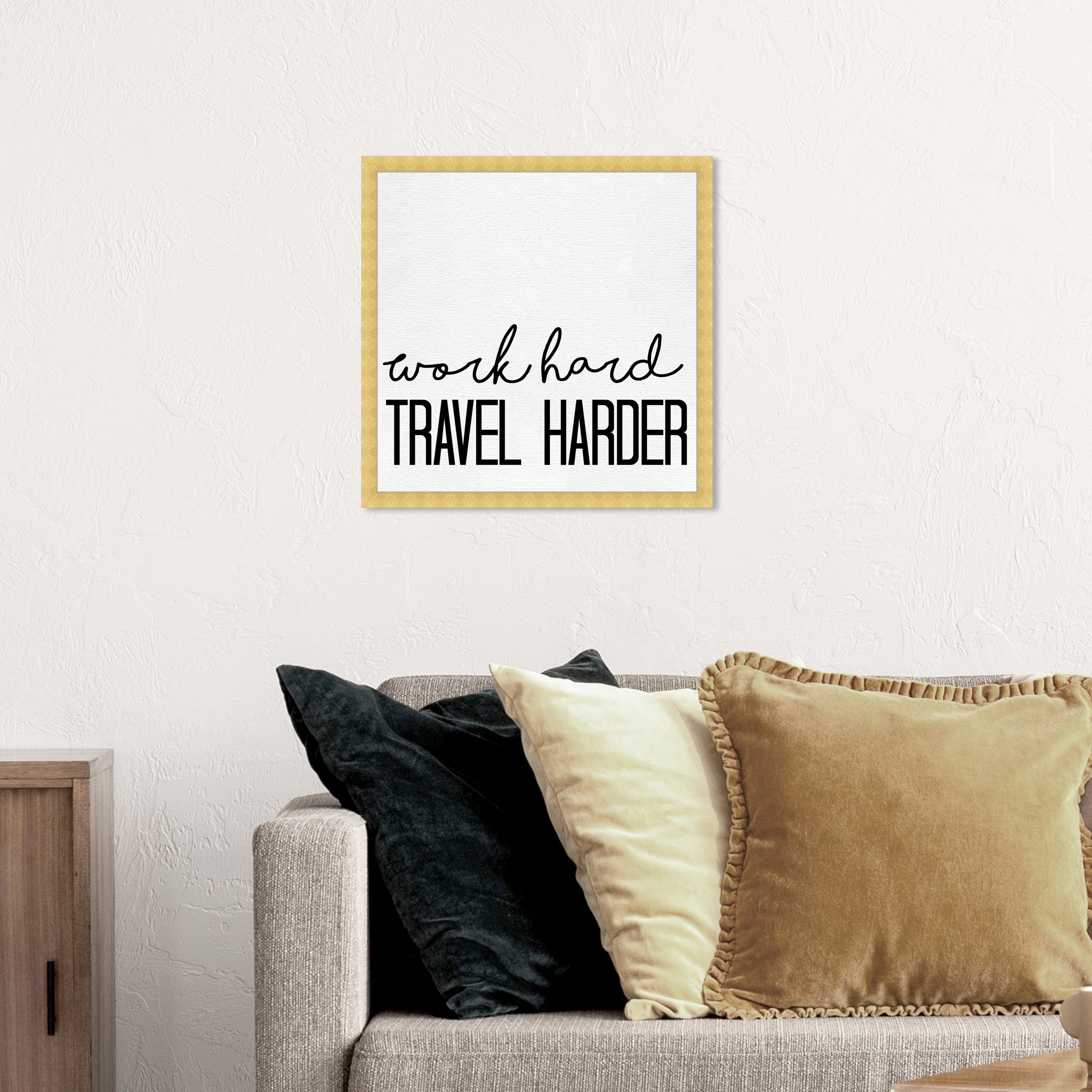 work hard travel harder print picture WALL ART TRAVEL UNFRAMED TYPOGRAPHY A4 99 