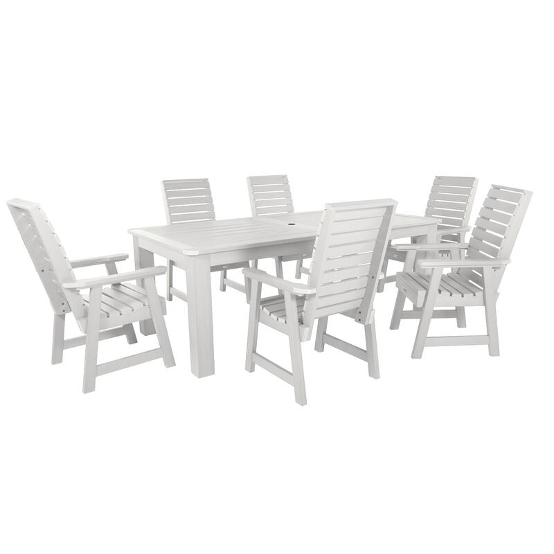 Weatherly 7-Piece Outdoor Dining Height Set - 42" x 84" - White