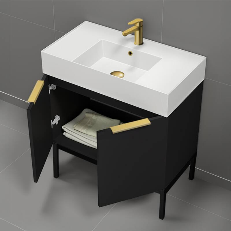 Nameeks Derin-3217-C Derin 32" Free Standing Single Basin Vanity Set