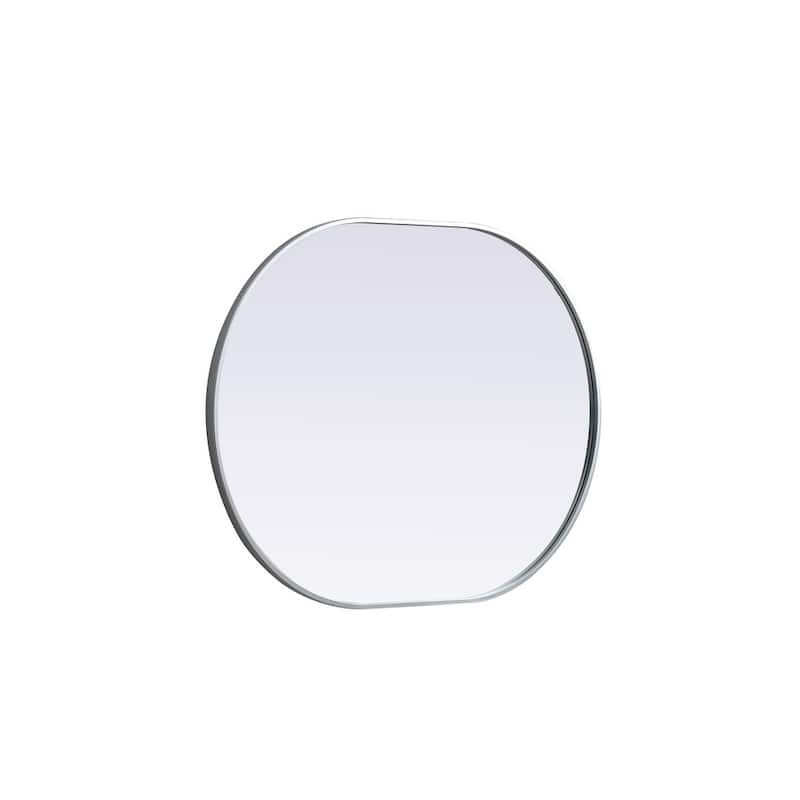 Indigo Home Metal Frame Oval Mirror 30x40 Inch