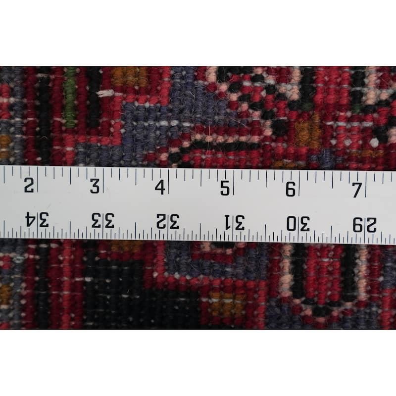 Hand Knotted Oriental 100% Wool Carpet Traditional Medallion Red Heriz Area Rug - 11' 0'' X 8' 0''