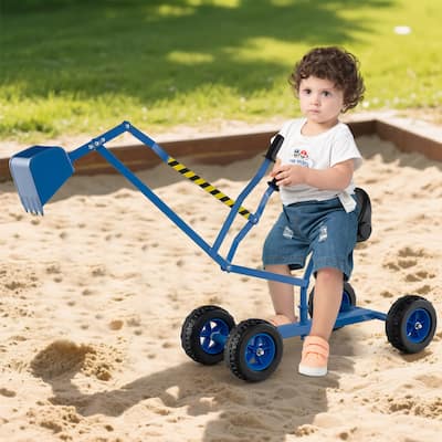 Gymax Sand Digger for Kids w/2-Handed Controls Flexible Shovel 360°