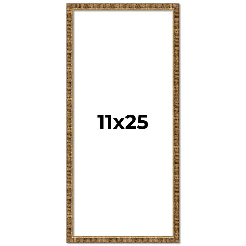 11x25 Frame Gold Kingsley Distressed Solid Wood Picture Frame Width