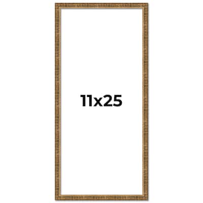 11x25 Frame Gold Kingsley Distressed Solid Wood Picture Frame Width