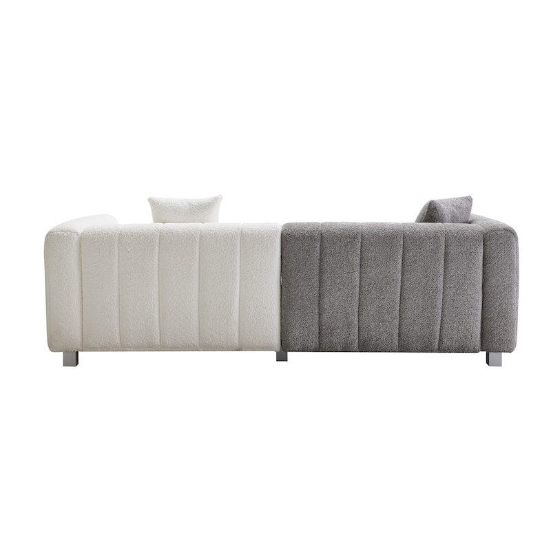 GDFStudio - Premium Velvet Modular 3-Seater 87.4" Bubble Sofa Couch