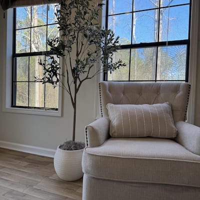 Artificial Olive Tree Indoor, 7FT Tall Fake Plants for Office Decor