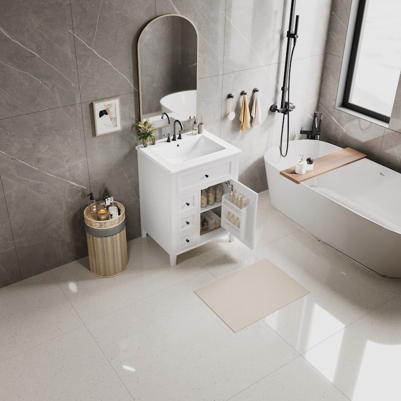 Modern Bathroom Vanity with Abundant Storage and Sturdy Construction