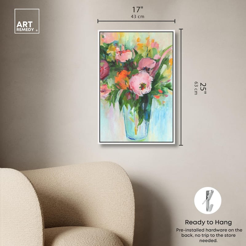 Charming Bouquet Canvas by Art Remedy