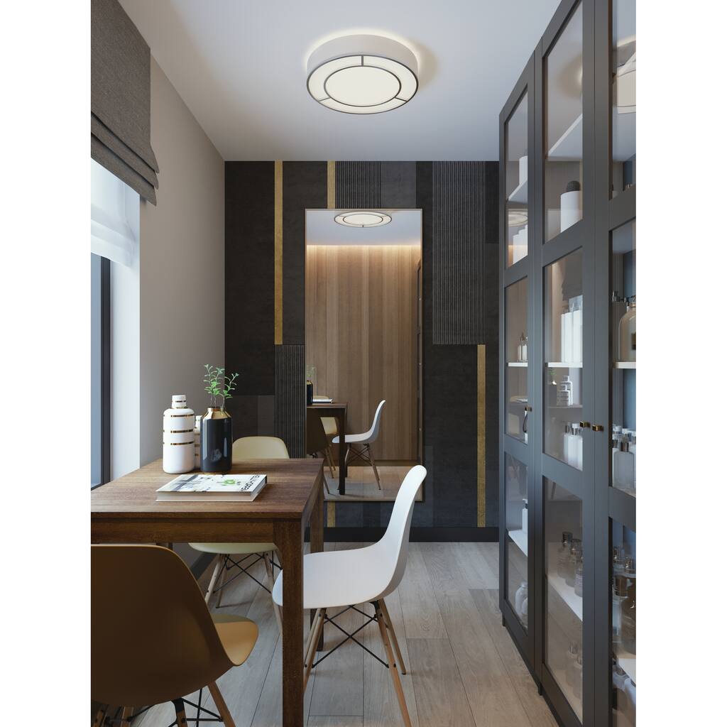 Carson Carrington Tift 20-inch Satin Nickel LED Flush Mount