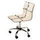 preview thumbnail 11 of 35, Faux Leather Office Chair with Wheels, Upholstered Task Chair with Metal base, Swivel Rolling Chair with Adjustable Height - N/A