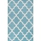 preview thumbnail 24 of 31, Nuloom Luna Geometric Trellis Area Rug 5'3" x 7'7" - Light Blue - Rectangle
