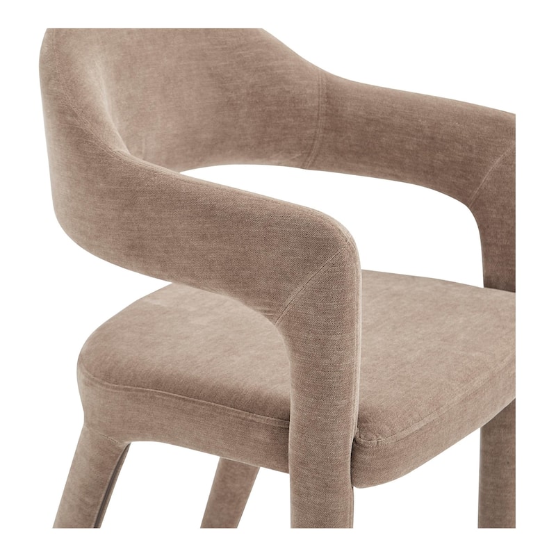 NADAAL STUDIOS Bryn, Upholstered Dining Chair With Open Barrel Back - 23.6"W x22.6"D x31.9"H