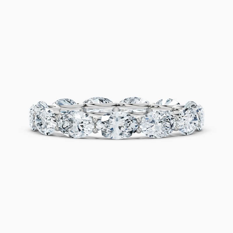 Auriya 14k Gold Oval East-West Lab Grown Diamond Eternity Band 1.80 - 8.25 ct. tw. (F-G, VS) - 3.90 ct. wt. - 9 - White