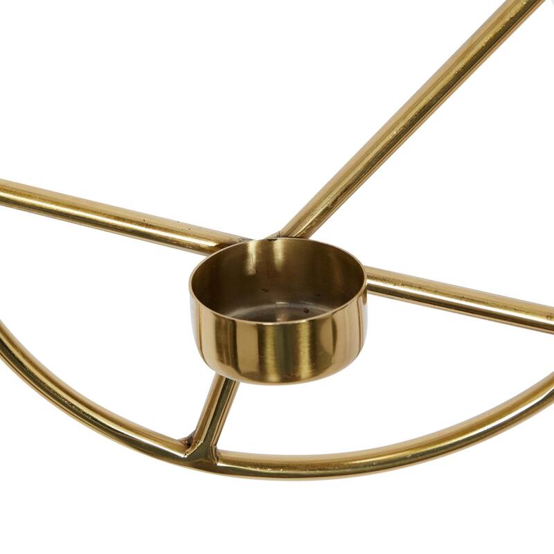 Stainless Steel Metal Wall Sconce - Set of 3 Gold - Roche River Decor