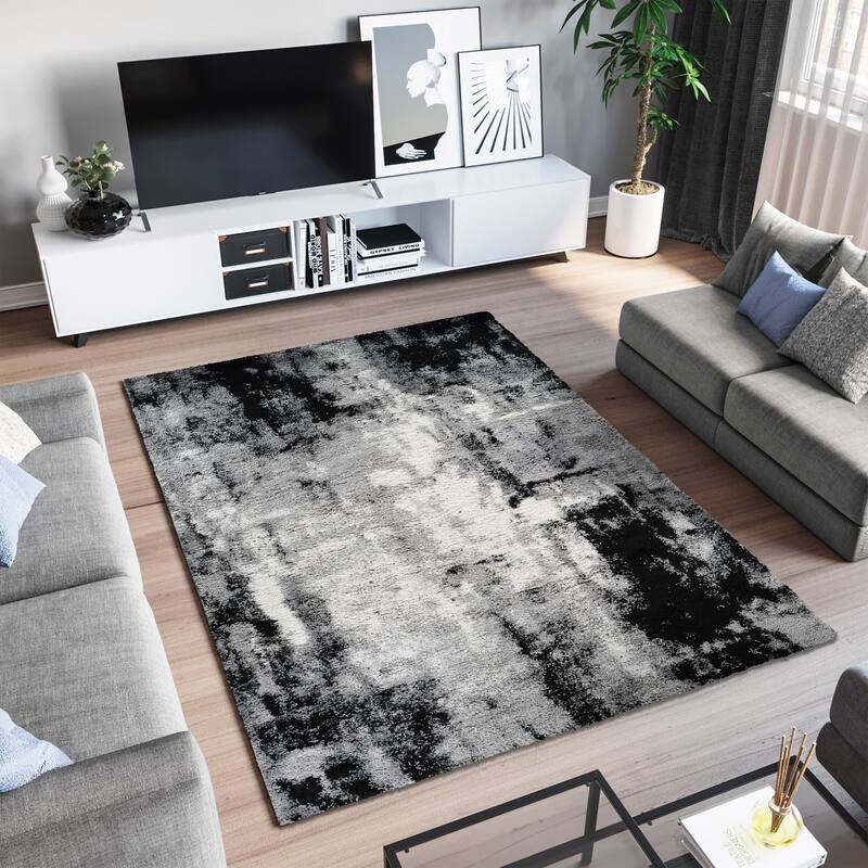 Noori Rug Lux Clark Abstract Modern 2-inch Thick Shag Rug