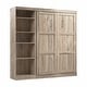 preview thumbnail 45 of 91, Pur Full Murphy Bed with Shelving Unit (84W) by Bestar