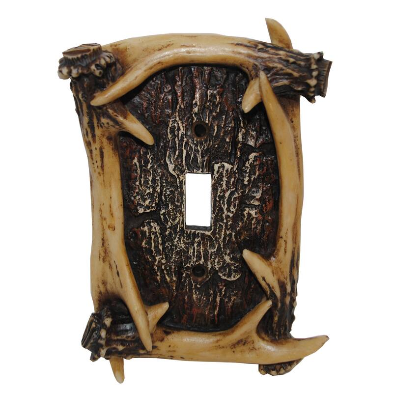 Paseo Road by HiEnd Accents Antler Wall Plate - Switch-Single