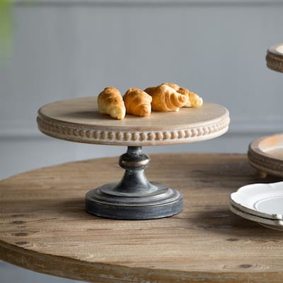Wooden Display Stand with Beaded Trim