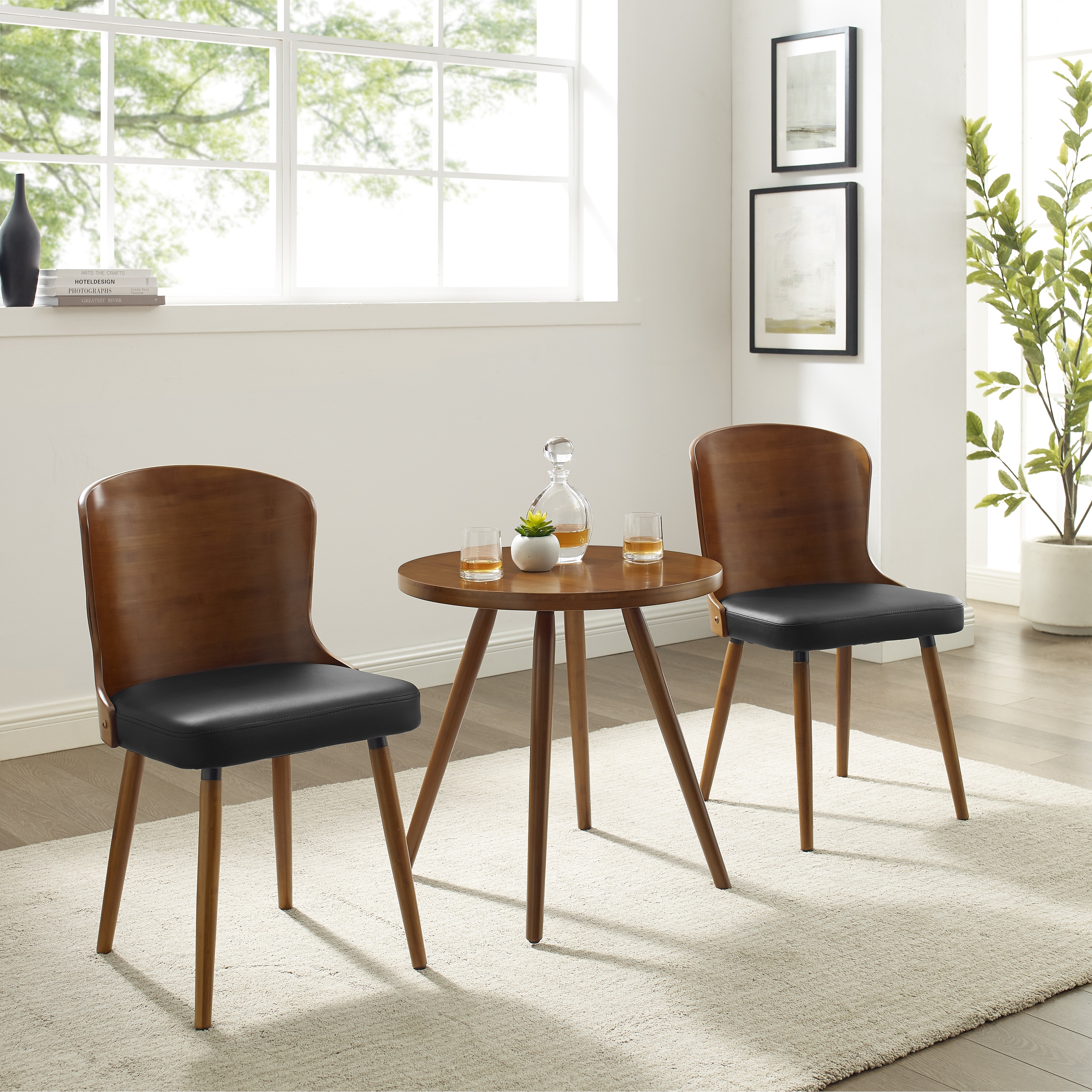 Corvus Calvados Mid Century Modern Dining Chairs Set Of 2 On Sale Overstock 18526096