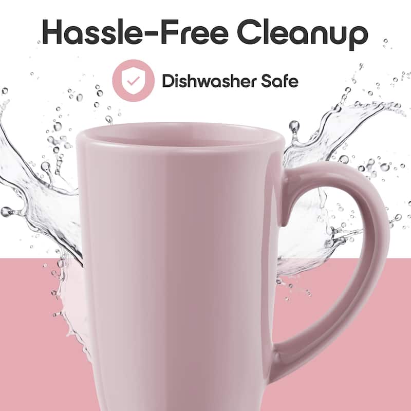 Omniware Set of 4 Teaz Cafe 18 oz Mugs with Matte Finish