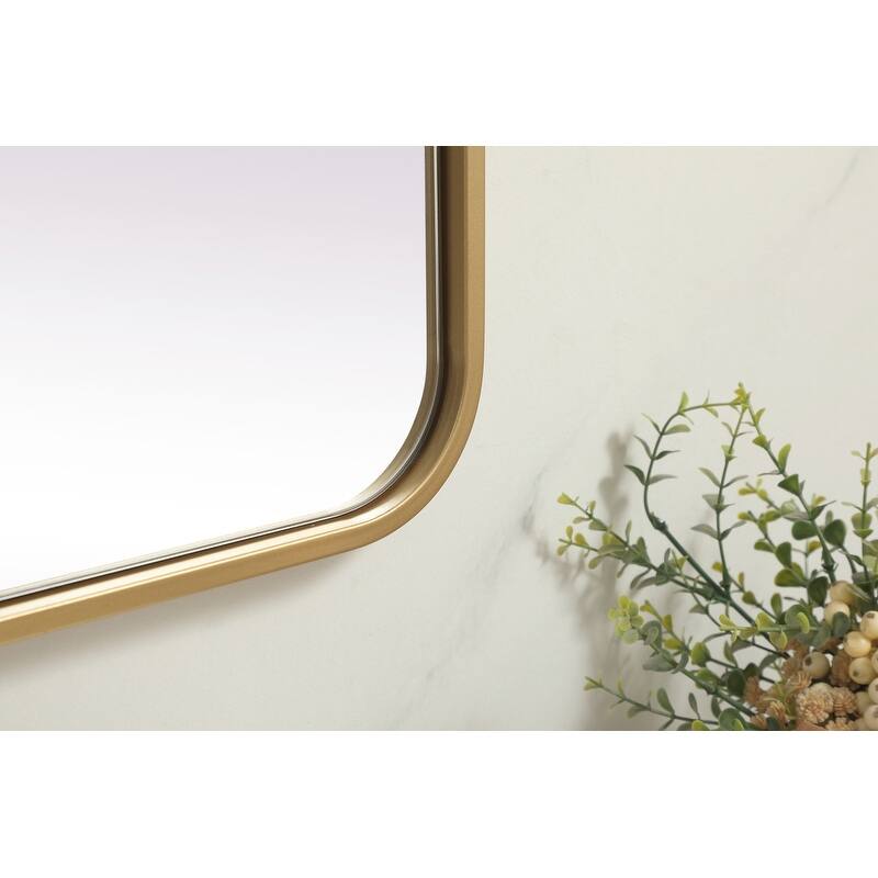 Indigo Home Soft Corner Metal Rectangle Mirror 32x72 Inch
