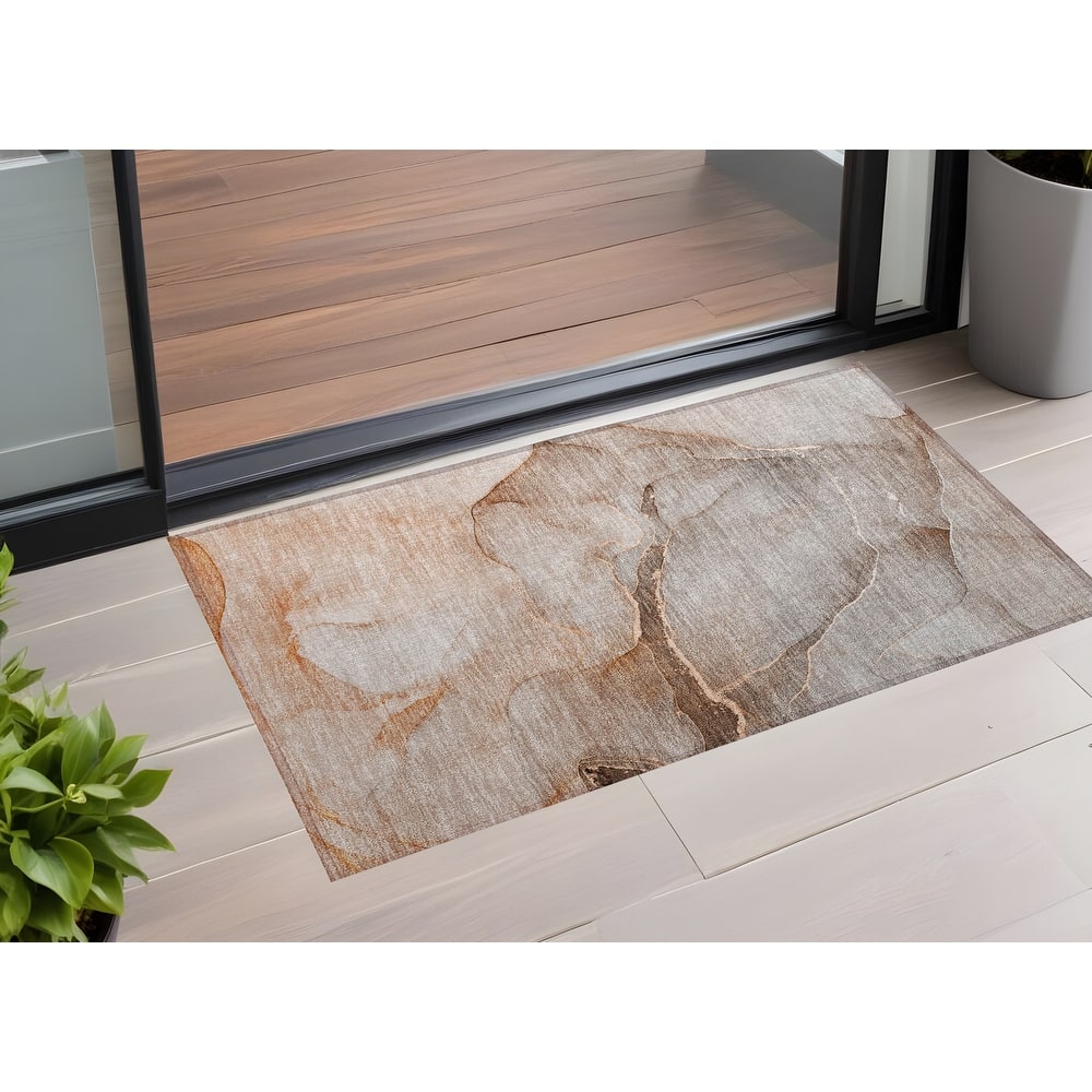 Pane Artistic Abstract Weather Resistant Classic Meets Modern Outdoor Rug