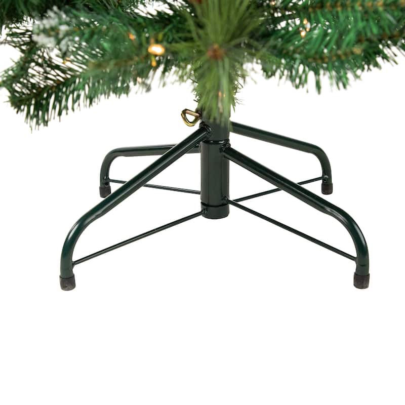 4' Frosted Carolina Berry Spruce Artificial Tree Clear Lights - 4 Foot