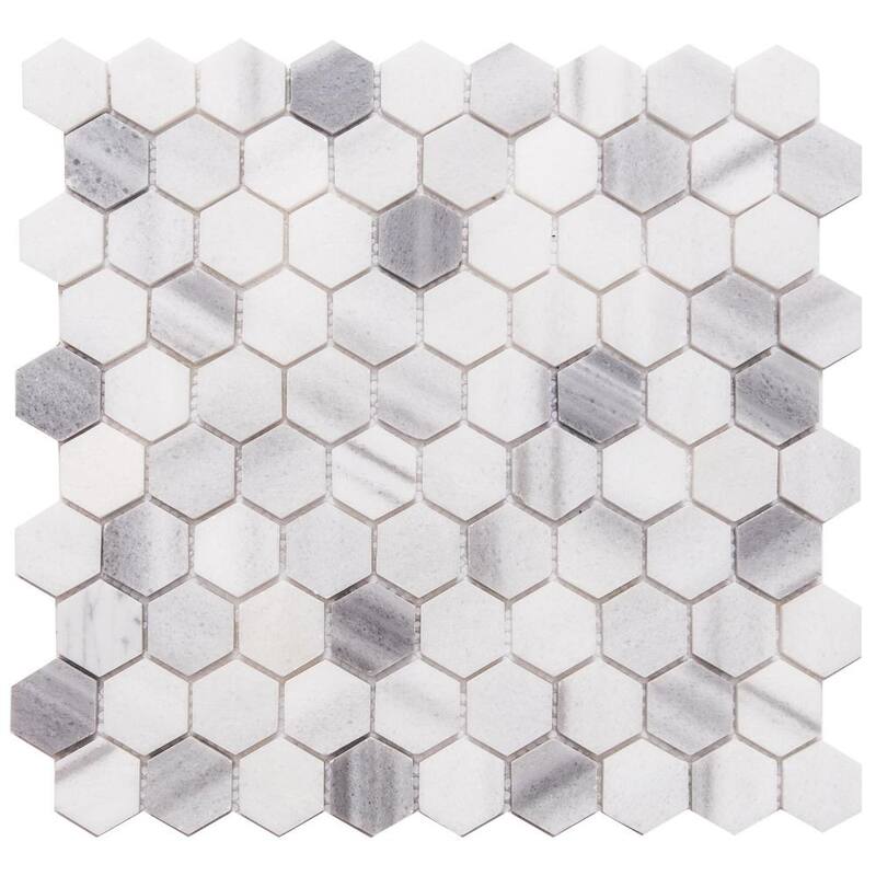 The Tile Life Santorini Honeycomb 1x1 Marmara Marble Floor & Wall Tile
