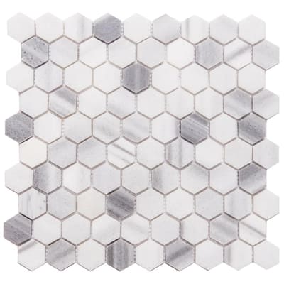 The Tile Life Santorini Honeycomb 1x1 Marmara Marble Floor & Wall Tile