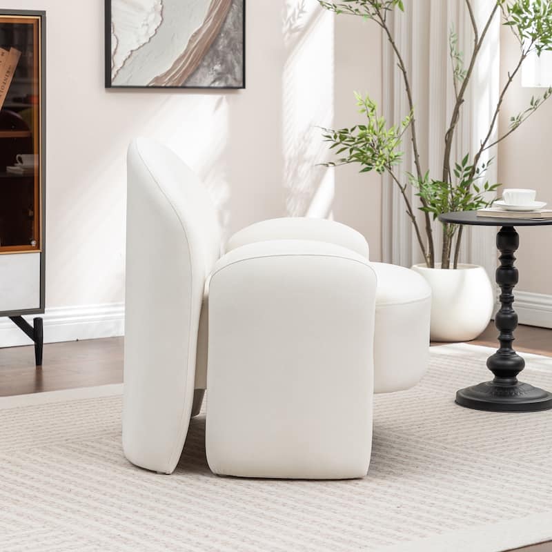 SEYNAR Modern Glam Velvet Thickened Seat Cushion Accent Chair