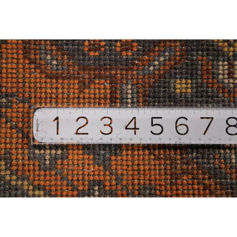 Orange Kazak Indian Runner Rug Hand-Knotted Wool Carpet - 2'6"x 9'11"