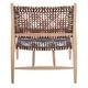 preview thumbnail 42 of 62, SAFAVIEH Bandelier Open Leather Weave Squared Accent Chair. - 26" W x 32" D x 31" H