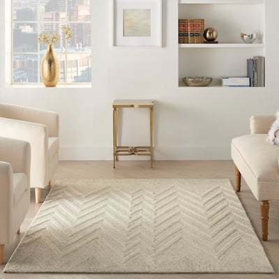 Nourison Interlock Contemporary Chevron Tufted Area Rug