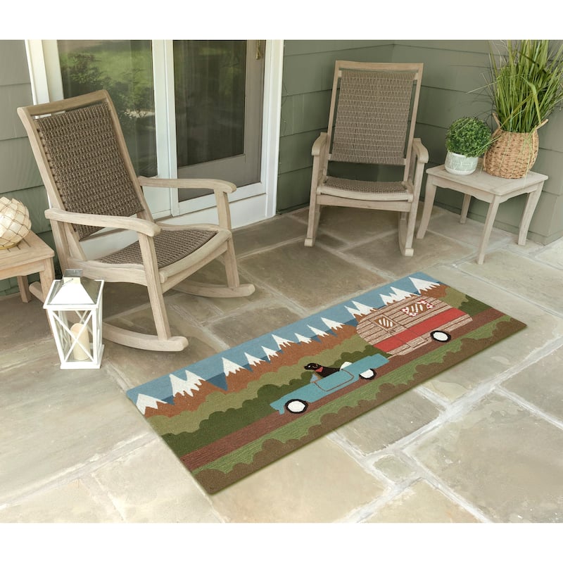 Liora Manne Frontporch Camping Dog Indoor/Outdoor Rug - 2' x 5'