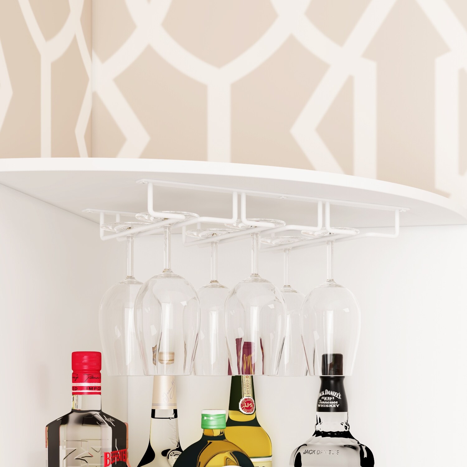 Corner Bar Home Storage Unit with Built-in Wine Rack and Lower Cabinet -  Bed Bath & Beyond - 36955580