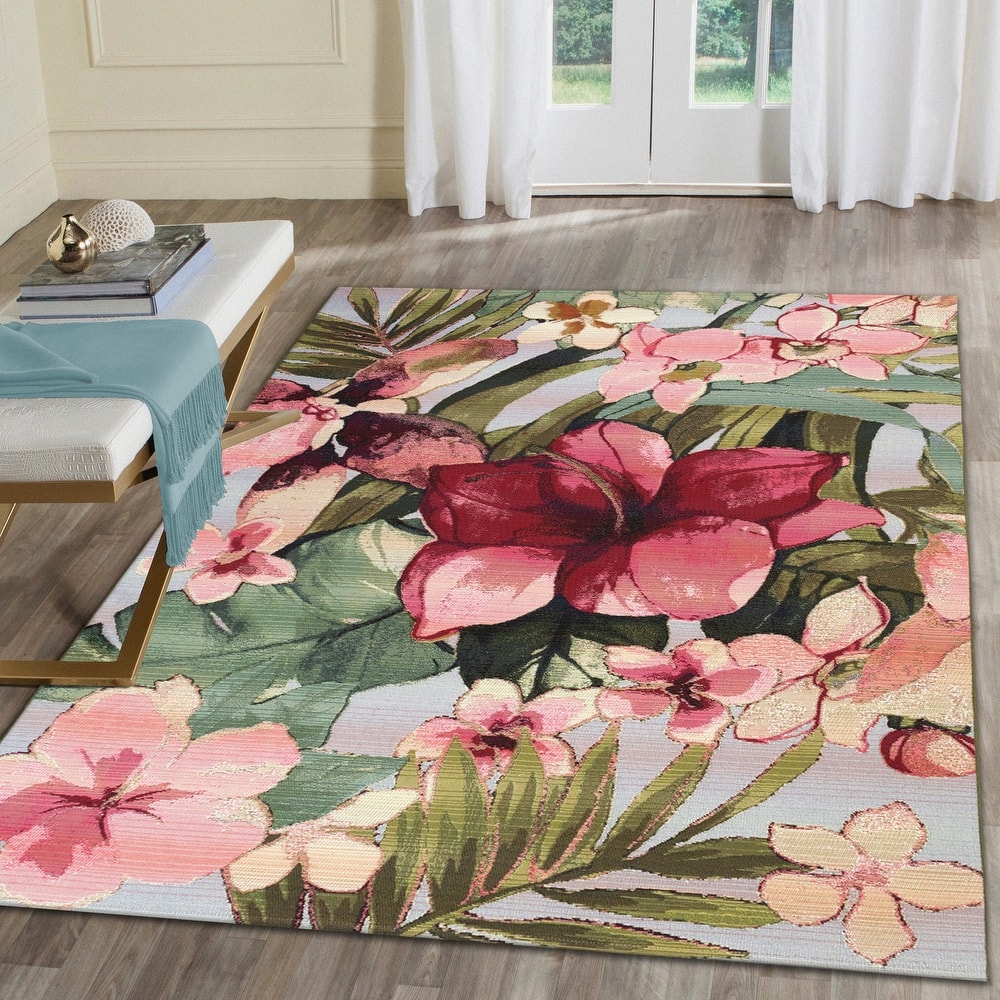 Liora Manne Marina Tropical Floral Indoor/Outdoor Rug