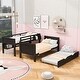 preview thumbnail 3 of 6, Twin-Over-Twin Bunk Bed with Twin Trundle and Integrated Bookshelf