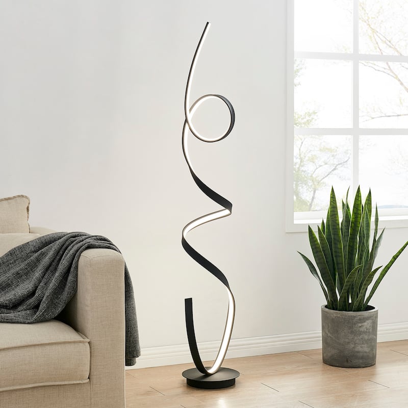 Amsterdam Dimmable Integrated LED 63" Floor Lamp - N/A - Black