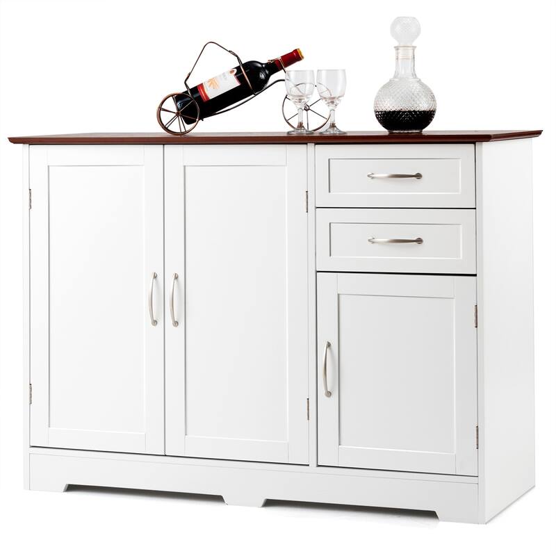 Gymax Buffet Storage Cabinet Console Table Kitchen Sideboardd Home