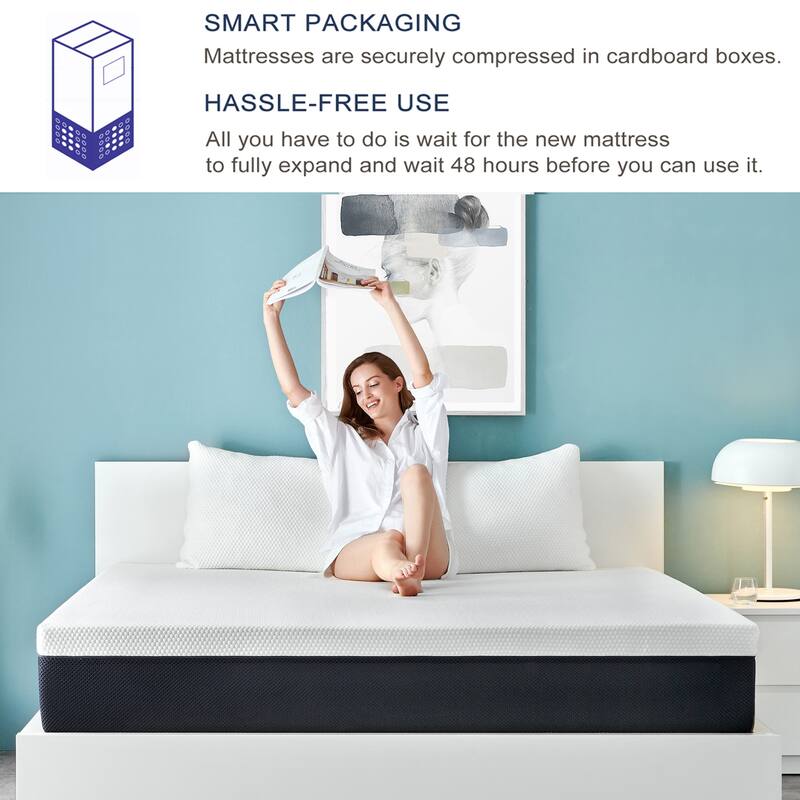 Crduf 12 inch Cooling-Gel Memory Foam Mattress in a Box