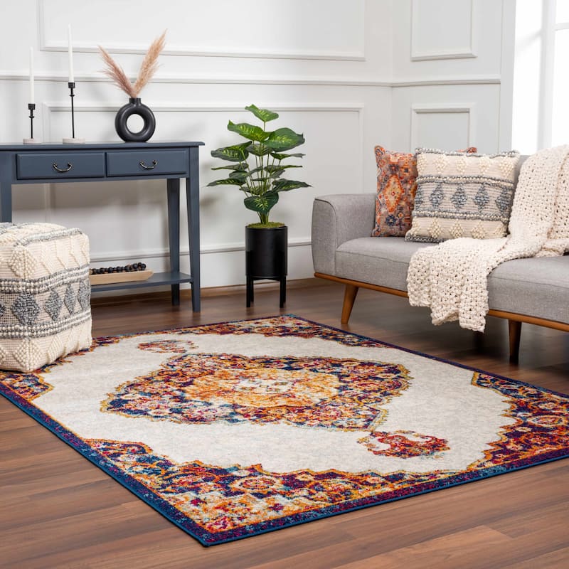 Hauteloom Istanbul Collection Vintage Oriental Traditional Medallion Area Rug